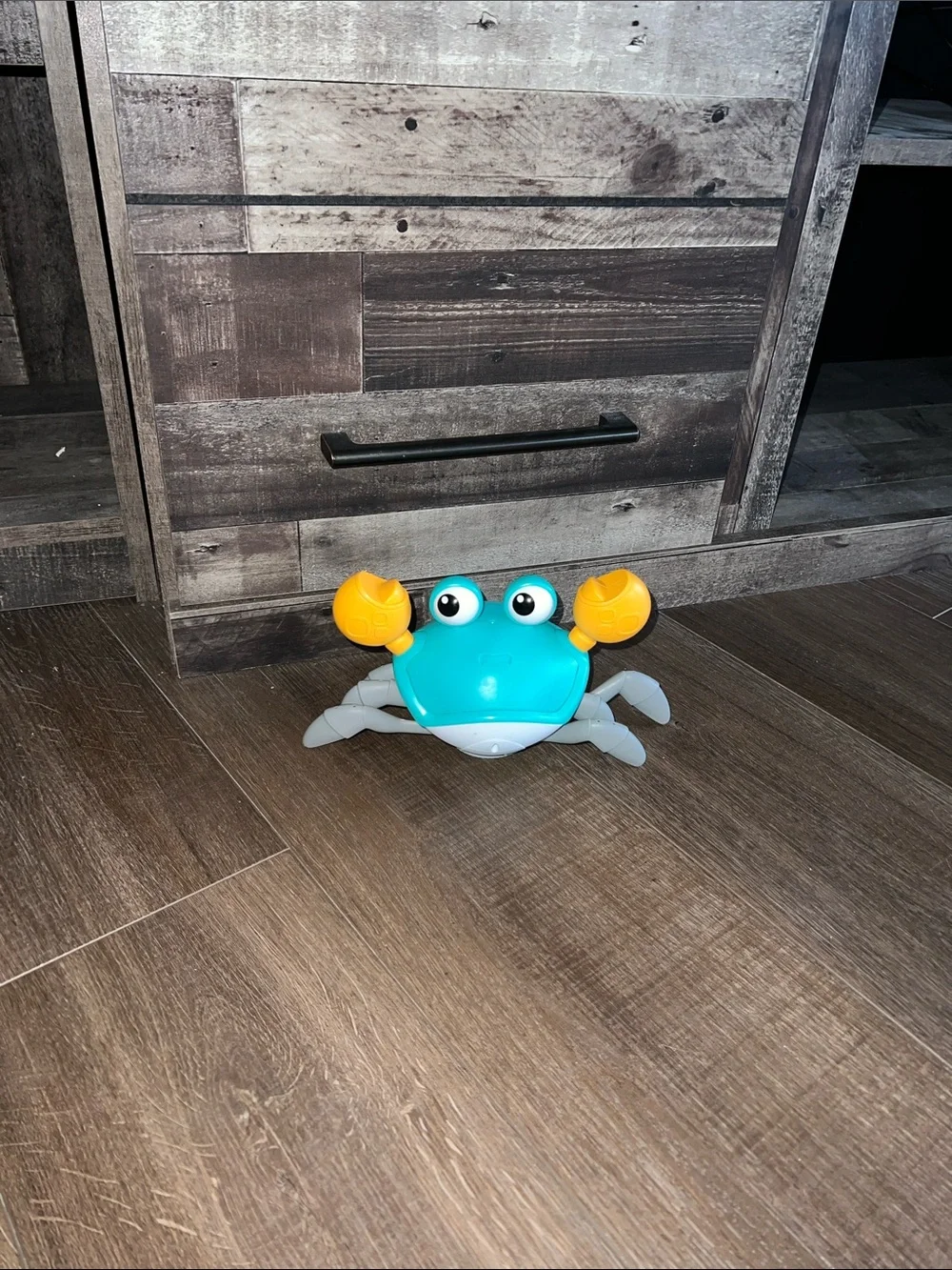 Dog Crab Toy - Teal and Yellow